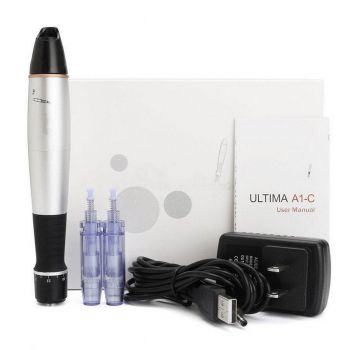 Dr Pen A1 C Ultima Professional Silver corded with 2 needle cartridges 